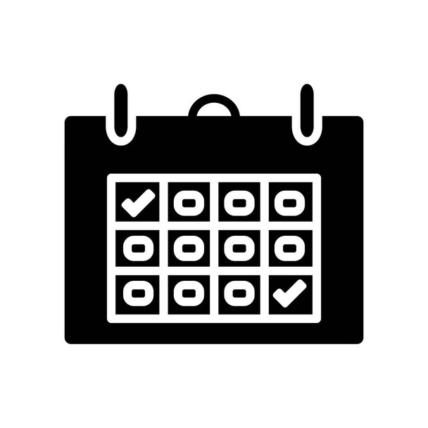 Календар іконка Логотип Дизайн Векторний шаблон та ілюстрація Стиль гліфа
 - Вектор, зображення