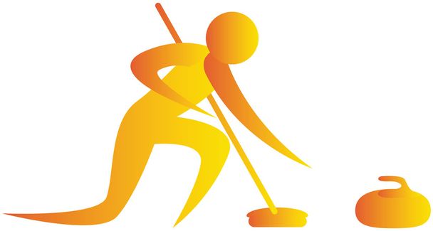 Curling, Winter Sports - Vector, Image