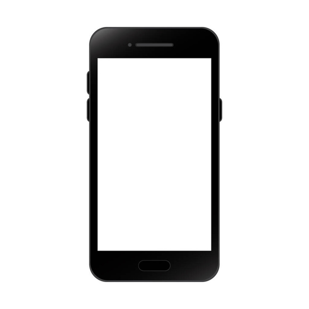 İzole akıllı telefon. Uygulama, oyun, promosyon ve web sayfası görünümü için akıllı telefon modeli. Telefonu boş ekran ile yapılandır - Fotoğraf, Görsel