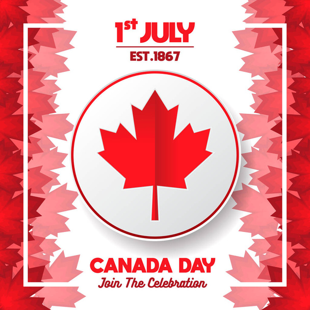 Bonne affiche de la fête du Canada. Le 1er juillet. Illustration vectorielle
 - Vecteur, image