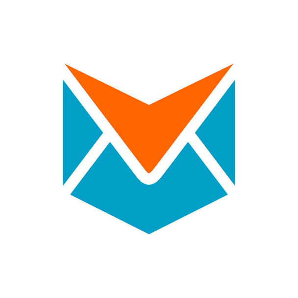 Folded envelope logo icon design template elements, message or letter symbol - Vector, Image