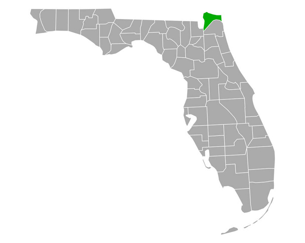 Kaart van Nassau in Florida - Vector, afbeelding