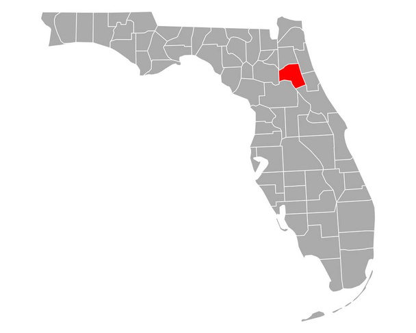 Mapa de Portas automáticas em Florida
 - Vetor, Imagem