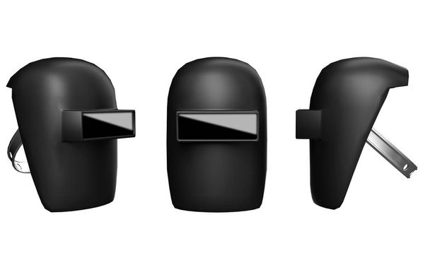 Сварочная маска на белом фоне 3D рендеринг
 - Фото, изображение