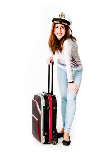 Woman with a suitcase - Фото, зображення