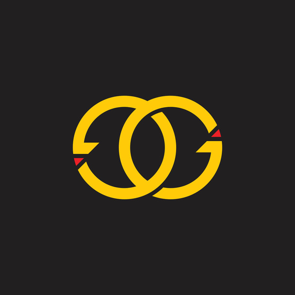 γράμματα ge κύκλο βέλος μονόγραμμα διάνυσμα λογότυπο - Διάνυσμα, εικόνα