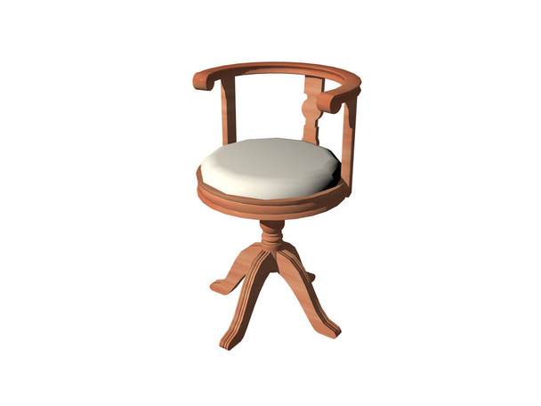 kerek forgatható szék a fodrásznál - Fotó, kép