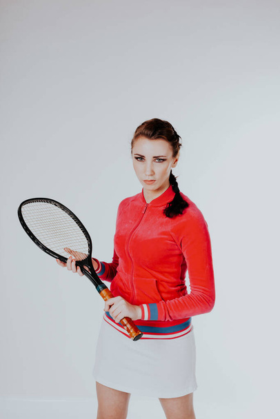 fille jouant dans les sports de raquette de tennis
 - Photo, image