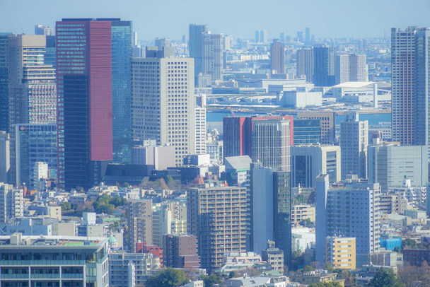 恵比寿ガーデンプレイス展望台から見た東京スカイライン - 写真・画像