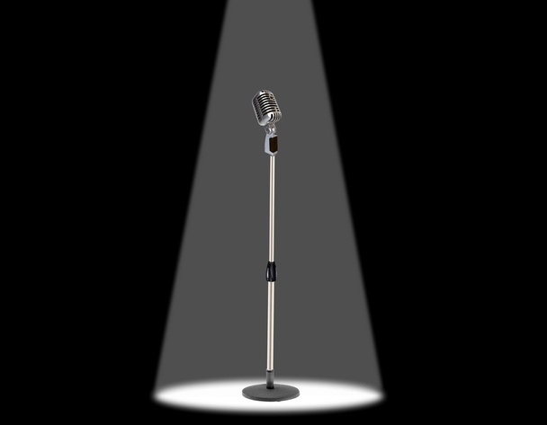 Microphone sous les projecteurs
 - Photo, image