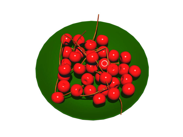 Bol de cerises douces rouges
 - Photo, image