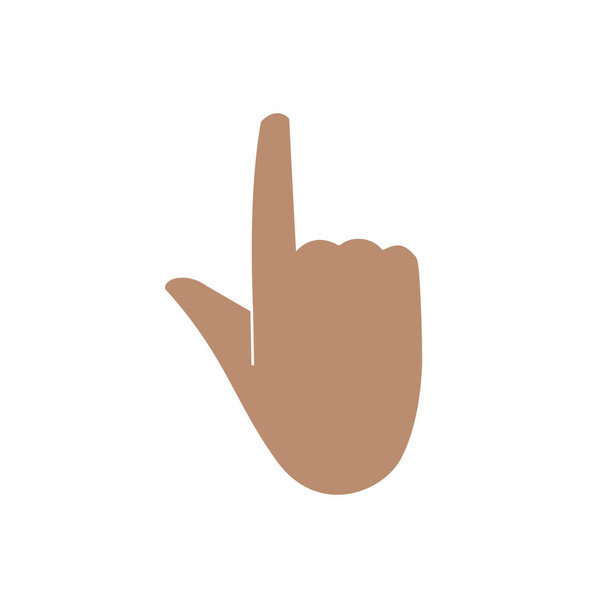 Mani gesto emoji, indice rivolto verso l'alto. Illustrazione del vettore isolato
 - Vettoriali, immagini
