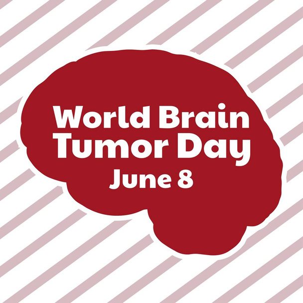 Concept de la Journée mondiale des tumeurs cérébrales. Le 8 juin. Modèle pour fond, bannière, carte, affiche avec inscription texte. Illustration vectorielle EPS10
 - Vecteur, image