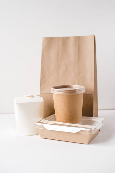 Various packaging for food delivery. - Φωτογραφία, εικόνα