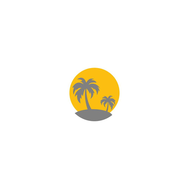 Palm Beach, εικονογράφηση έννοια βιταμινούχο λογότυπο - Διάνυσμα, εικόνα