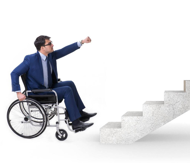 Concept d'accessibilité avec fauteuil roulant pour handicapés - Photo, image