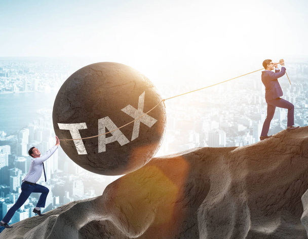 納税義務の業務概念 - 写真・画像