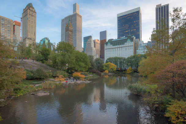 October 31st, 2016 - New York - USA, Downtown seen from Central park - Foto, Imagem