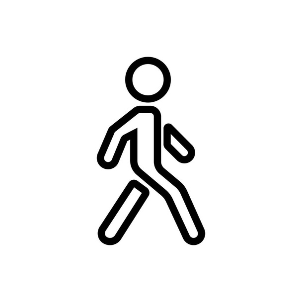 vector de icono de hombre hacia adelante. señal de hombre hacia adelante. ilustración de símbolo de contorno aislado - Vector, imagen