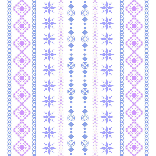 Modern stitches embroidery pattern with simple style for living room design. Collection - Vector, Image