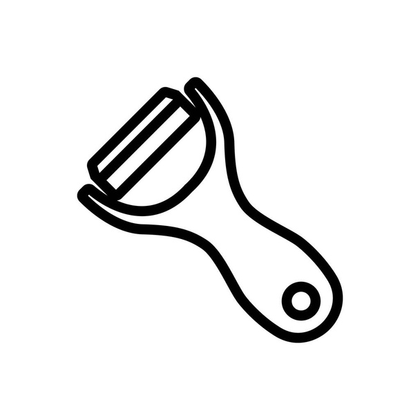 vetor ícone ferramenta de descascamento. sinal de ferramenta de descascamento. ilustração de símbolo de contorno isolado - Vetor, Imagem