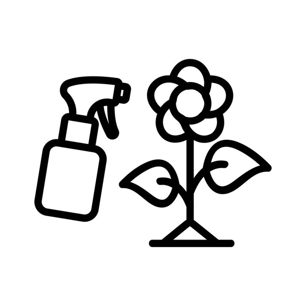 pulvérisation vecteur icône distributeur de fleurs. pulvérisation de fleurs distributeur signe. illustration de symbole de contour isolé - Vecteur, image