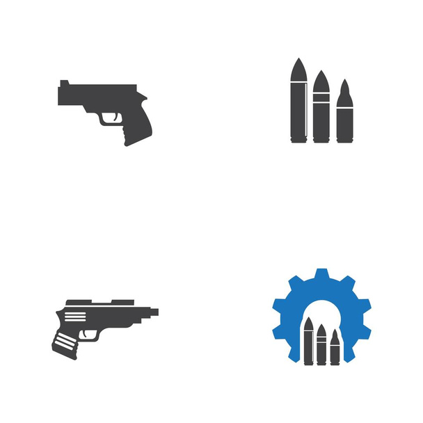 Pistola Ilustración Plantilla vector icono de diseño
 - Vector, imagen