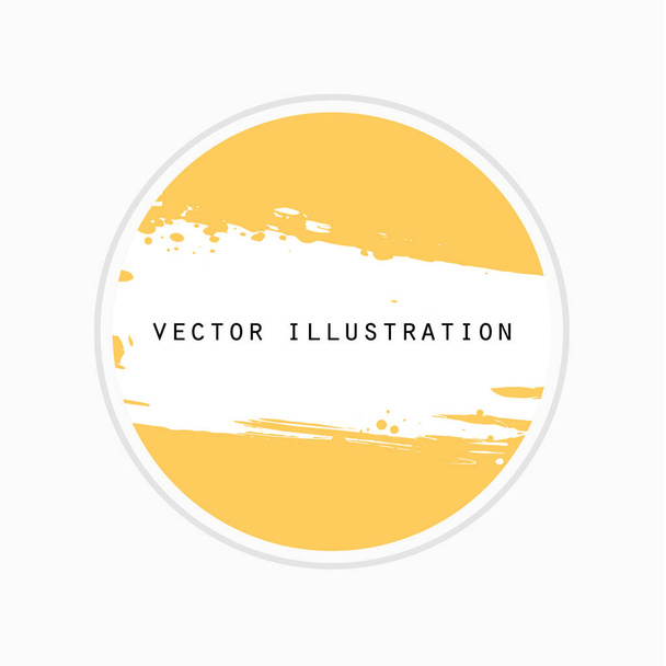 Grunge stamp mockup. Distressed ink style circle mark texture for your design. Abstract vector illustration. - Vetor, Imagem