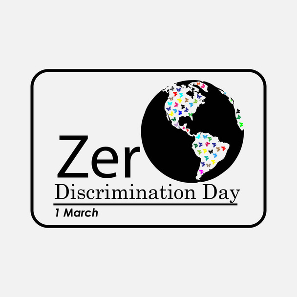 Null Diskriminierung Tag Banner Design 1 März Vektor Illustration - Vektor, Bild
