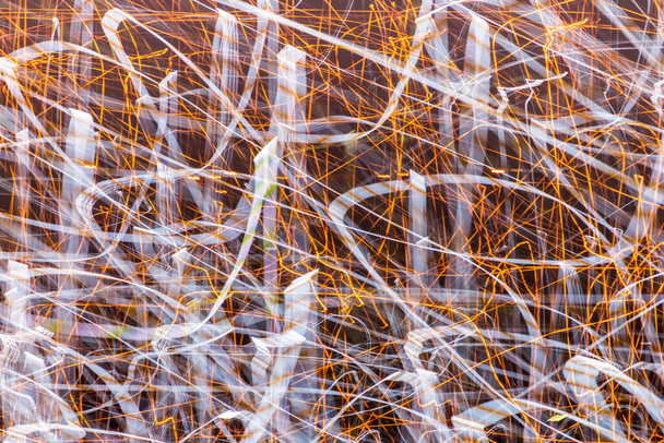 confuse of orange and white Light line abstract background - Photo, Image