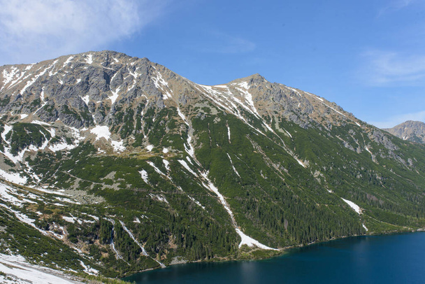 Lago Morskie Oko (Olho do Mar) no Parque Nacional Tatra perto da cidade de Zakopane, na Polônia
 - Foto, Imagem