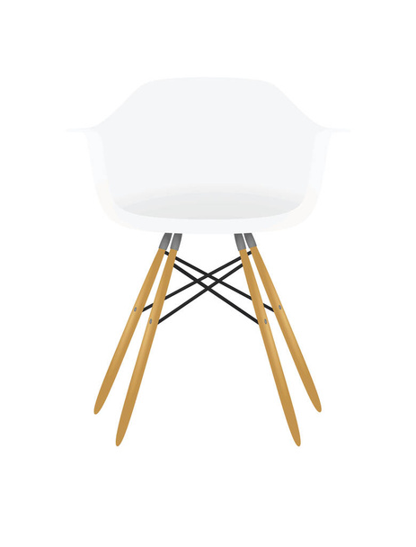 White home chair, vector illustration - Vector, Image