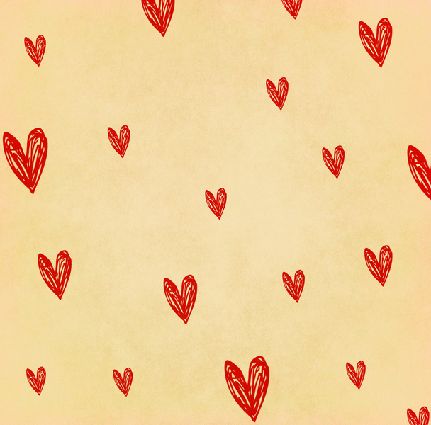 καρδιά σε παλιό χαρτί - Φωτογραφία, εικόνα