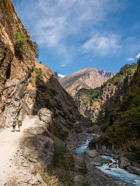 A vertical shot of Annapurna Himalayas, Nepal - Valokuva, kuva