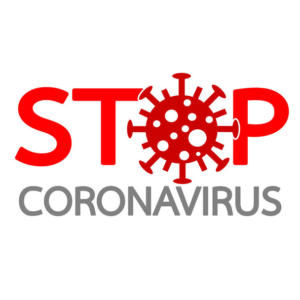 Stop coronavirus covid-19 Vector sign design - Vektör, Görsel
