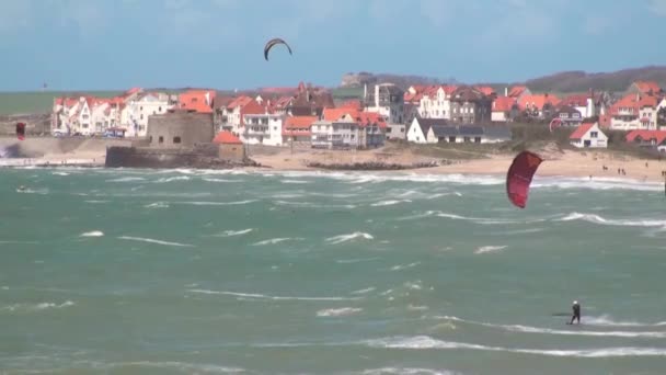 Kitesurfen in pas-de-calais.france - Filmmaterial, Video