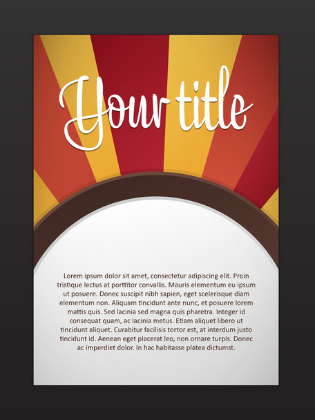 Colorful background card template with text circle in center and place for text - Vektor, kép