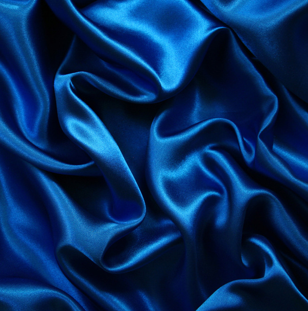 Smooth elegant blue silk - Photo, image