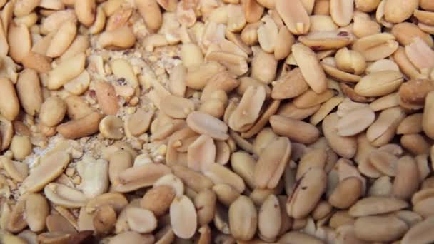 Peanuts für Nahrungsmitteltexturen von oben - Filmmaterial, Video