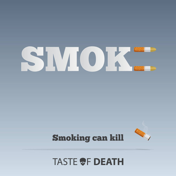 5月31日世界禁煙デーのコンセプトデザイン。喫煙日のポスターはない。喫煙意識のインフォグラフィックを停止します。タバコの弾丸は喫煙やタバコ中毒の危険性を定義します。ポスター・バナーベクトルイラスト. - ベクター画像