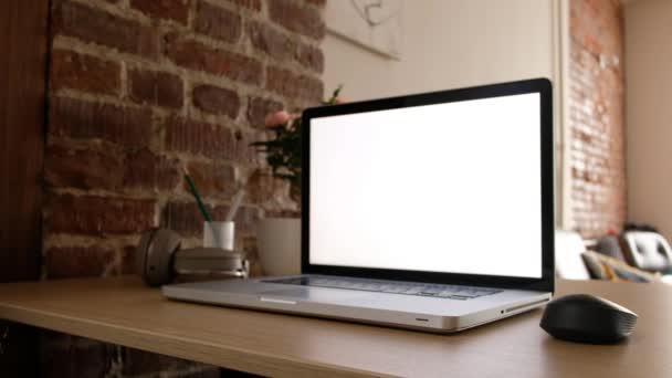 Moderne laptop met mock up chroma sleutel - Video