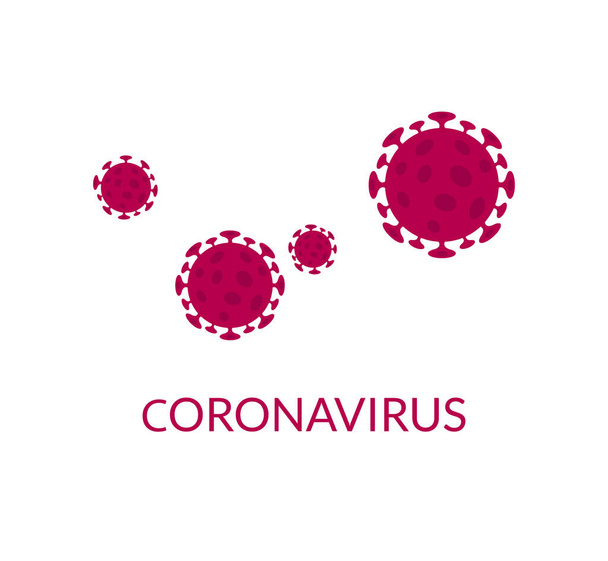 bactéria Coronavirus 2019-nKoV. ilustração vetorial isolada sobre fundo branco
 - Vetor, Imagem
