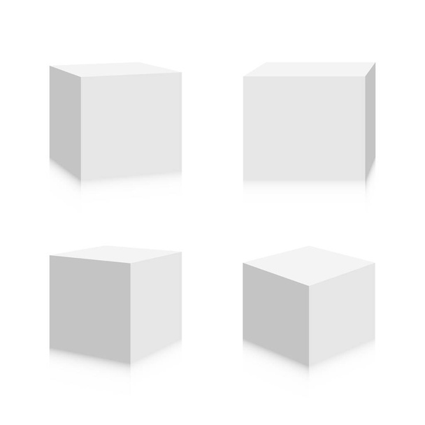 Дизайн зображення 3d кубиків. Реалістичні квадратні коробки Векторні
 - Вектор, зображення