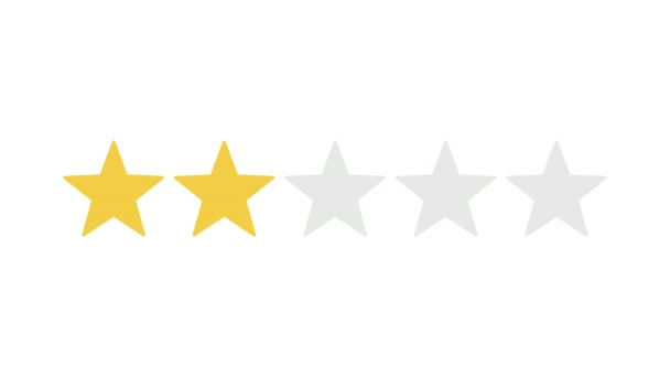 Rating Five Stars. Motion Graphics. Transparent Background. - Footage, Video