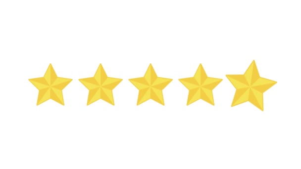 Vijf Rating Star Product Quality. Klantbeoordeling, Usability Evaluation, Feedback. - Video