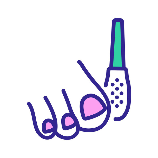 vetor ícone rolo mão. sinal de rolo de mão. ilustração símbolo de cor - Vetor, Imagem