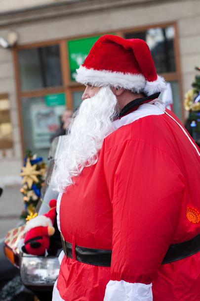 çok şişman Noel Baba sokak şehir - Fotoğraf, Görsel