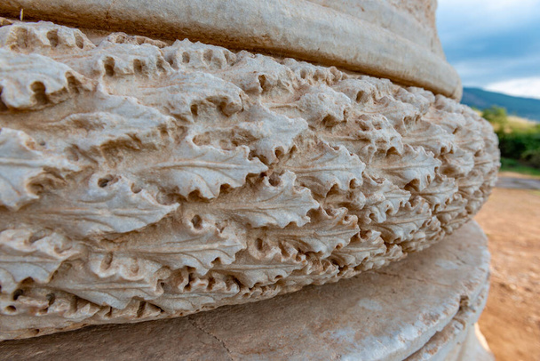 Aydin - Türkei. 3. Juni, Ruinen der antiken Stadt Priene. Soke, Aydin - Türkei. Priene ist eine antike hellenistische Stadt nördlich von Milet in der Westtürkei. Es war eine antike griechische heilige Stadt - Foto, Bild