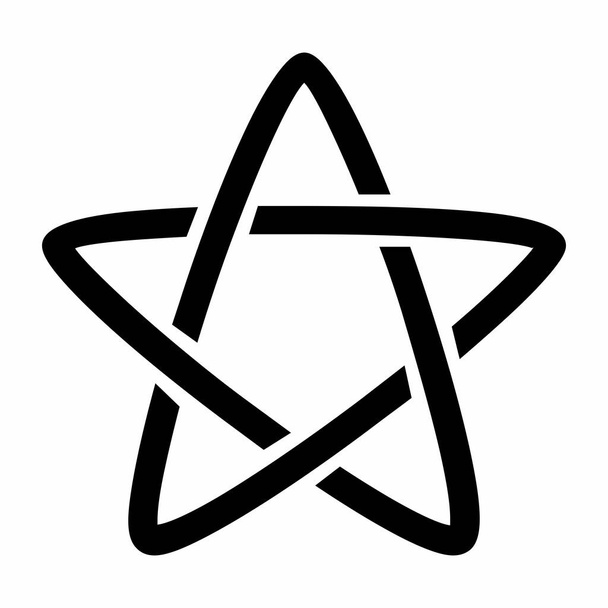 Zarysowana ikona gwiazdy zaokrąglonej - Wektor, obraz