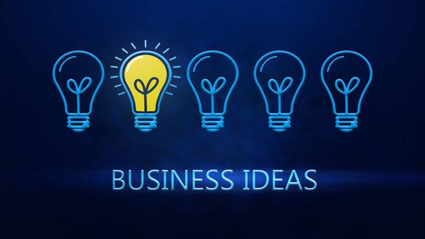 Business ideas Lampadine e una lampadina idea ispirazione elettrica - Foto, immagini